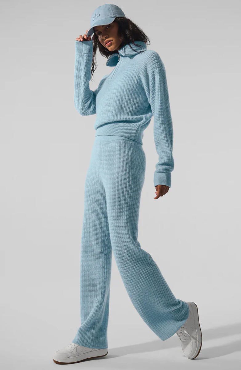 Cashmere Plush Waffle 1/4 Zip Pullover