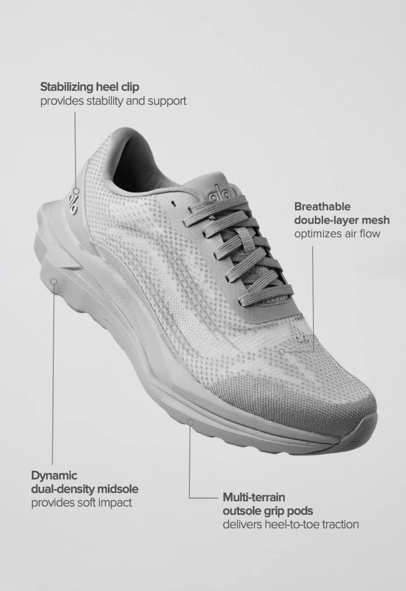 Alo Runner Grey (Buy one , get one free )